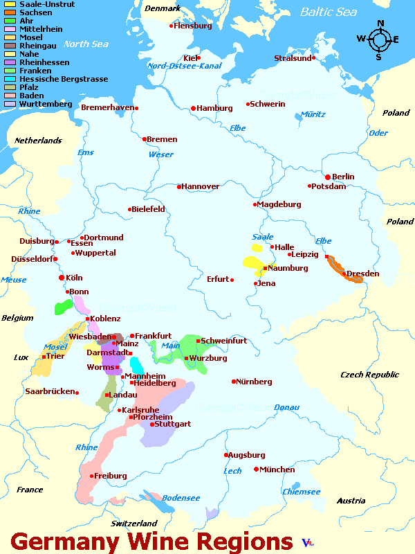 Germany Wine Growing Regions Germany Wine Growing Regions